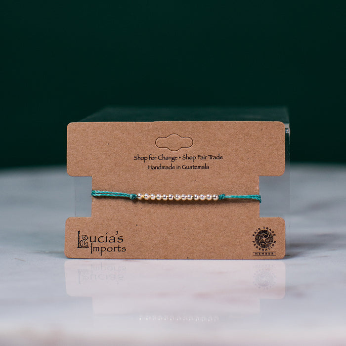 Guatemalan fair trade String bead bracelet