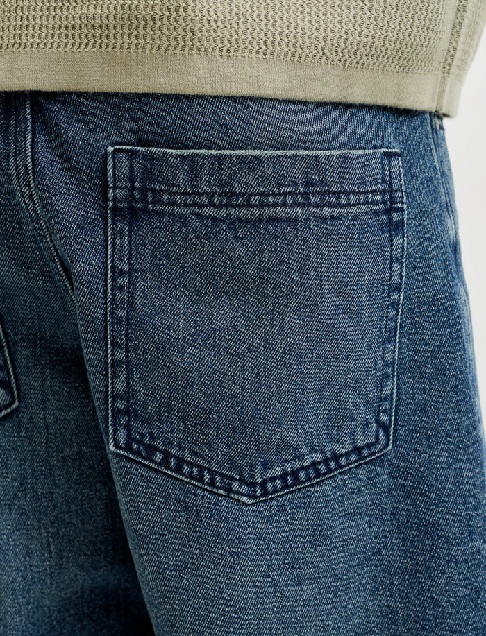 Bermuda ample en denim pour homme