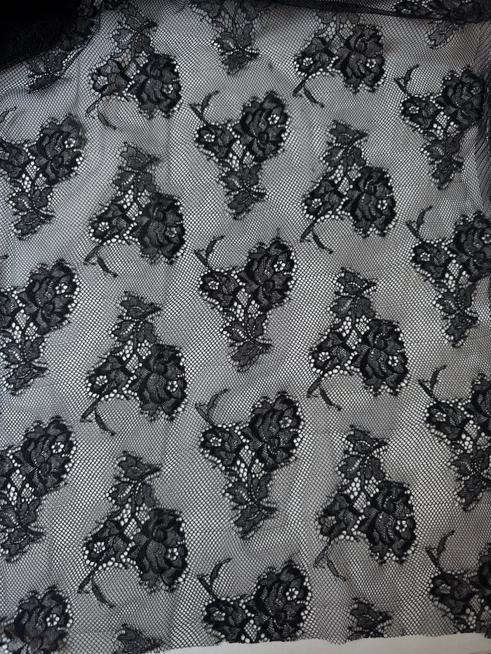 Black Chantilly Lace Remnant