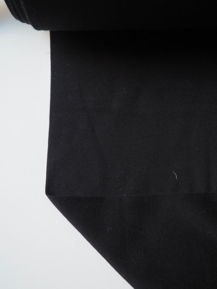 Black Circular Cotton 1x1 Ribbing