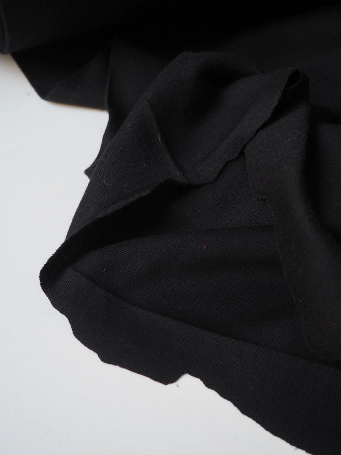 Black Circular Cotton 1x1 Ribbing