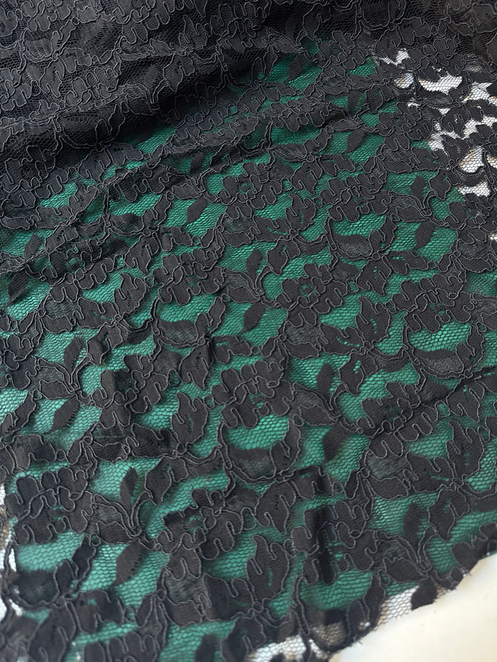 Black Corded Lace Remnant