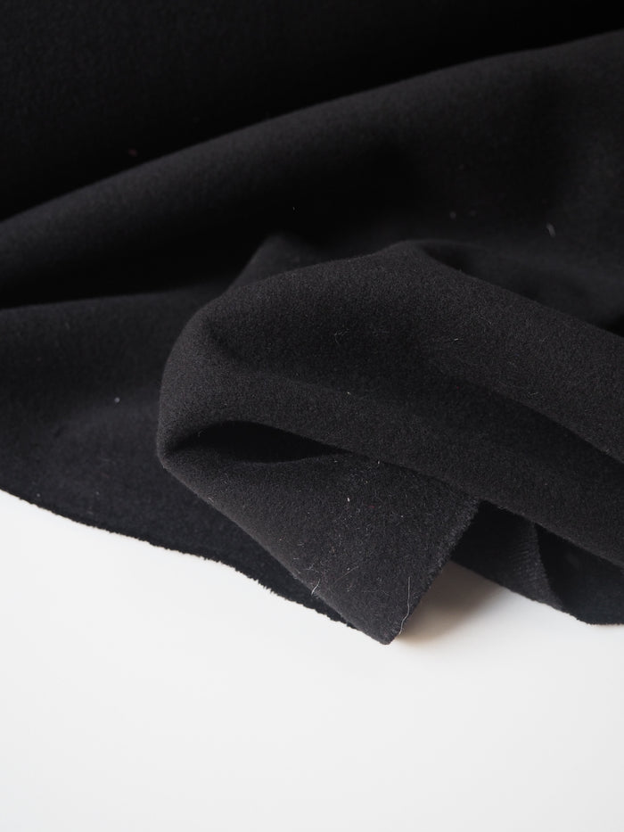 Black Cotton Blend Fleece