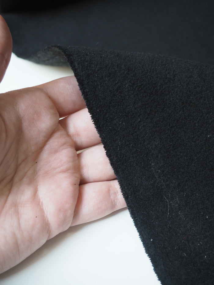 Black Cotton Blend Fleece