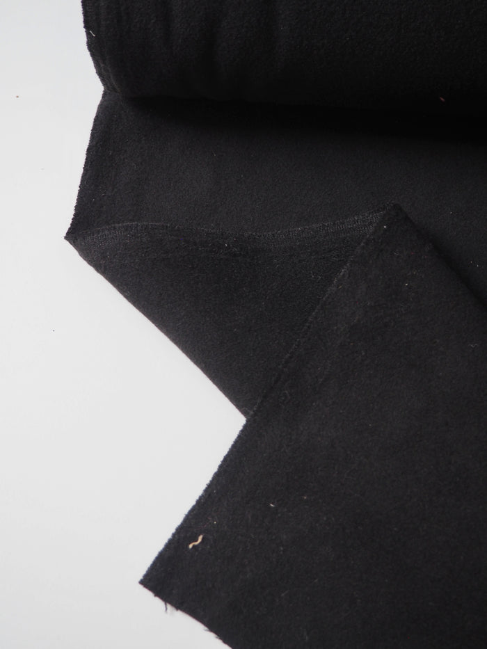 Black Cotton Blend Fleece