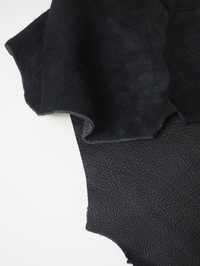 Black Distressed Calfskin