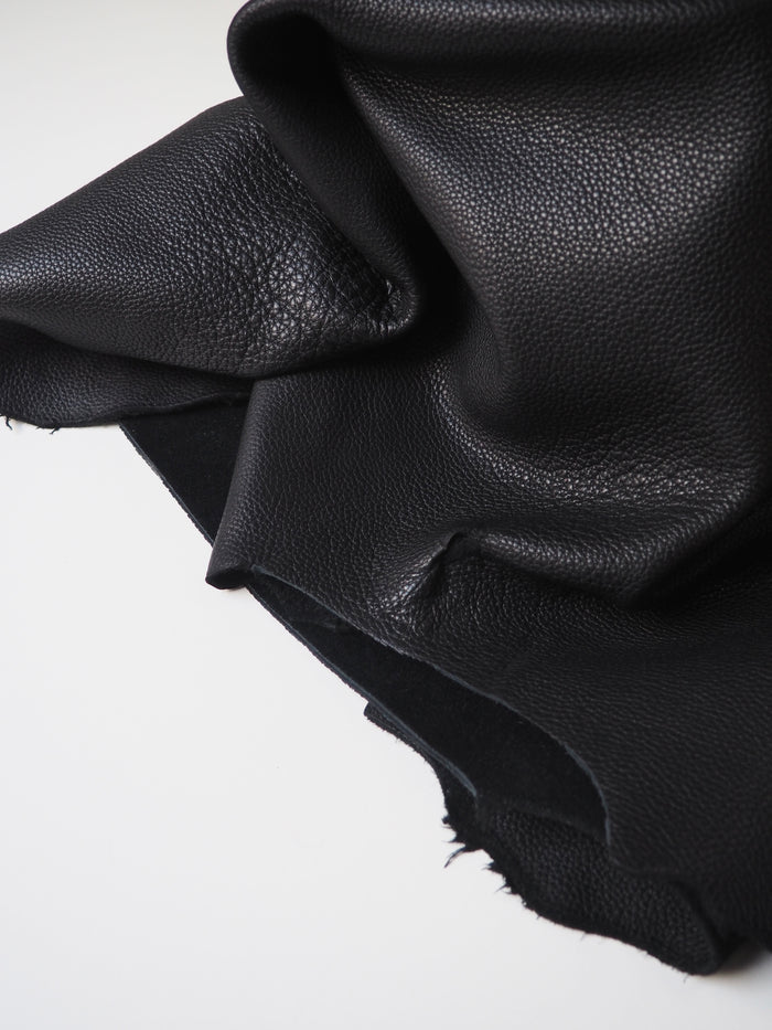 Black Distressed Calfskin