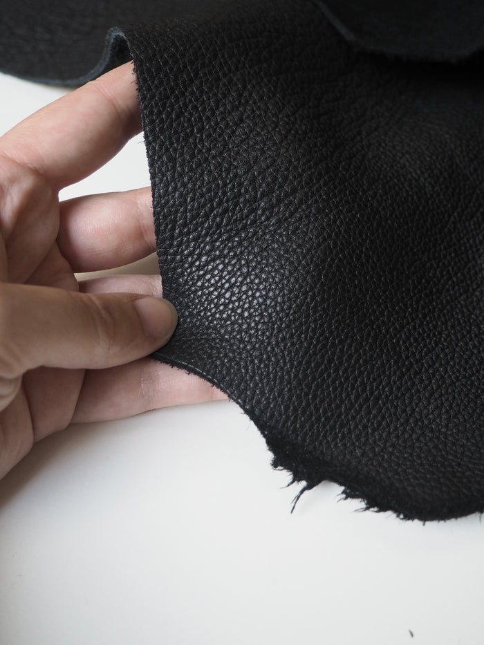 Black Distressed Calfskin