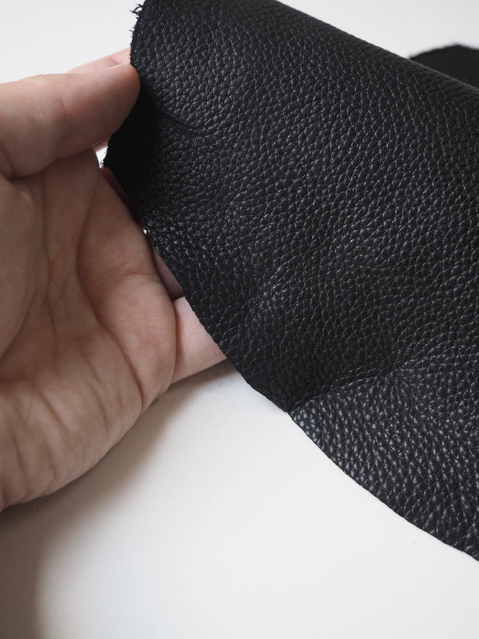 Black Distressed Calfskin