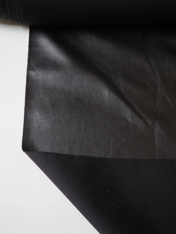 Black Distressed Stretch Pleather