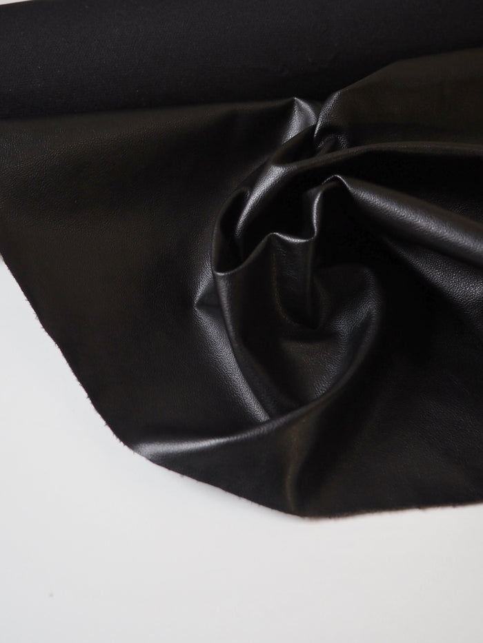 Black Distressed Stretch Pleather