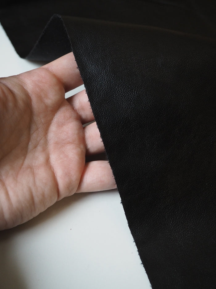 Black Distressed Stretch Pleather