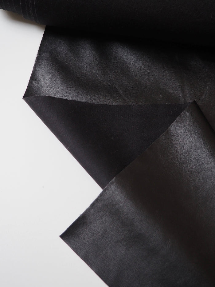 Black Distressed Stretch Pleather