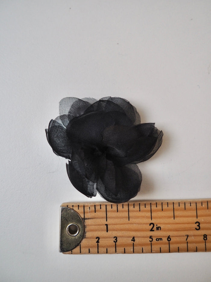 Black Flower Appliqué 60mm