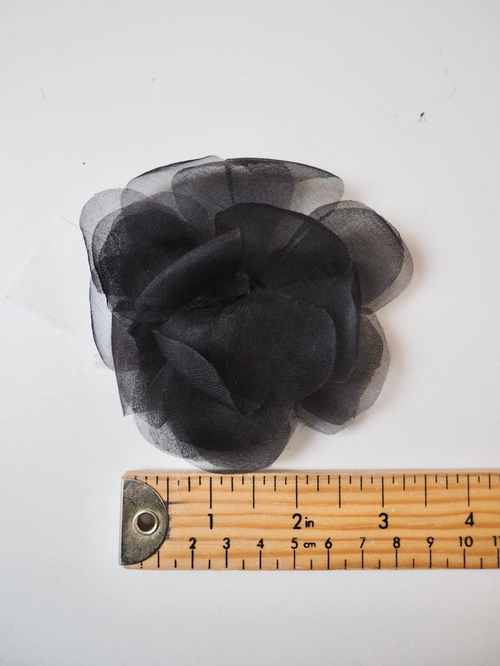 Black Flower Appliqué 95mm