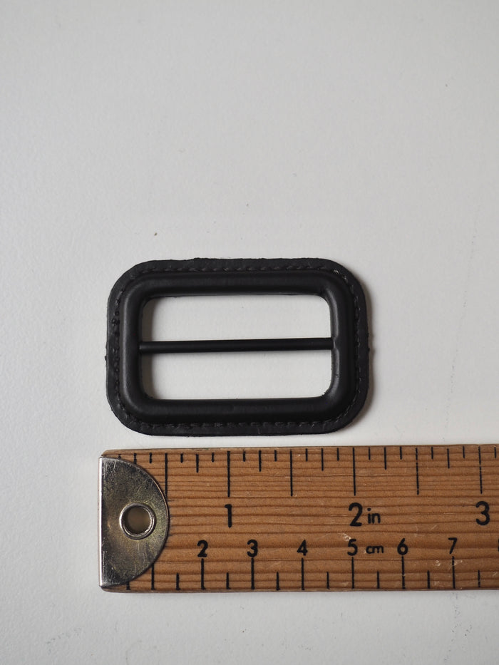 Black Leather Covered Slider 40mm