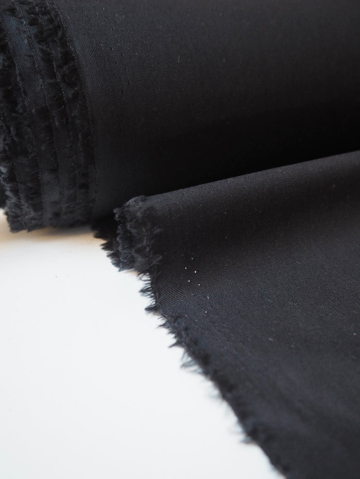 Black Lightweight Cotton Gabardine