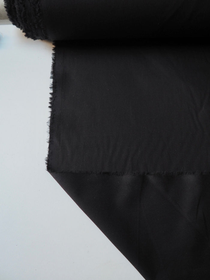 Black Lightweight Cotton Gabardine