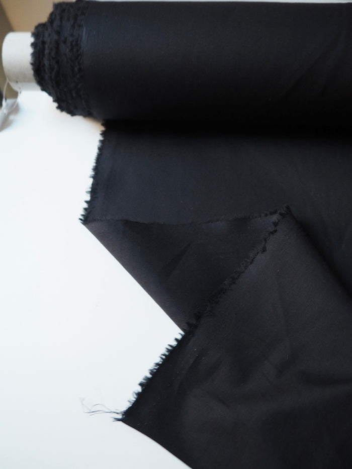 Black Lightweight Cotton Gabardine