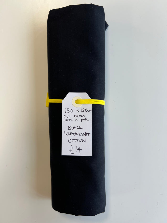 Black Lightweight Cotton Remnant
