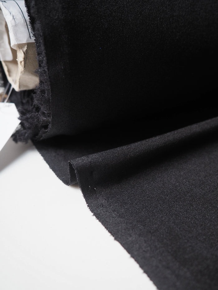 Black Lightweight Shiny Jersey