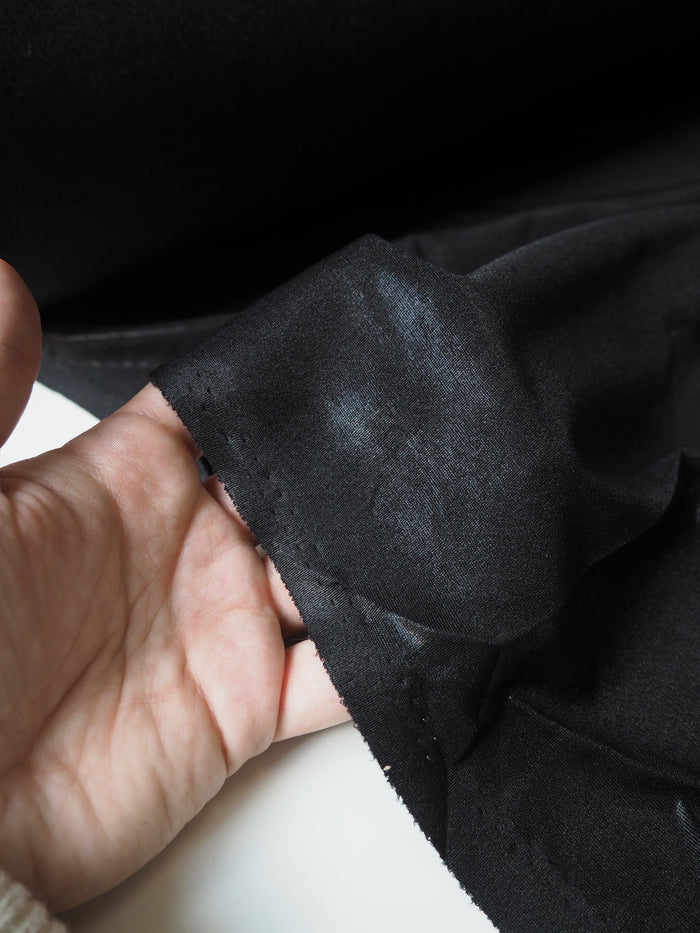 Black Lightweight Shiny Jersey