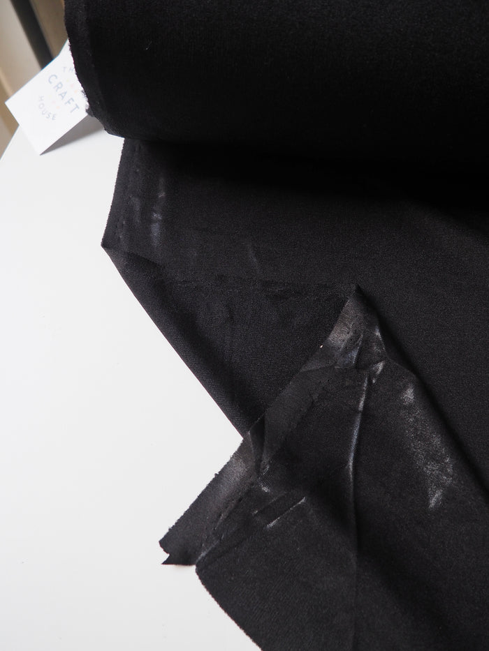 Black Lightweight Shiny Jersey