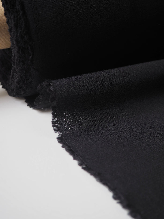 Black Lightweight Viscose Crepe