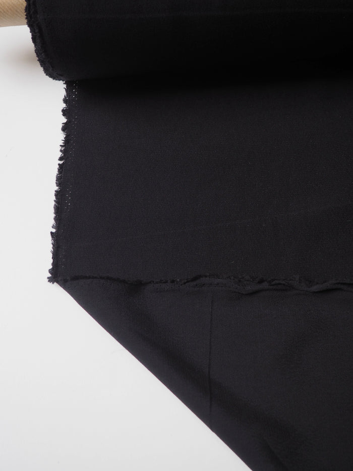 Black Lightweight Viscose Crepe