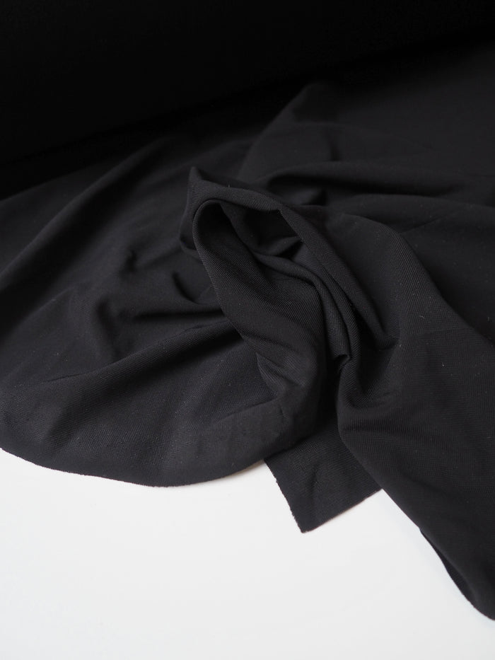 Black Lightweight Viscose Jersey