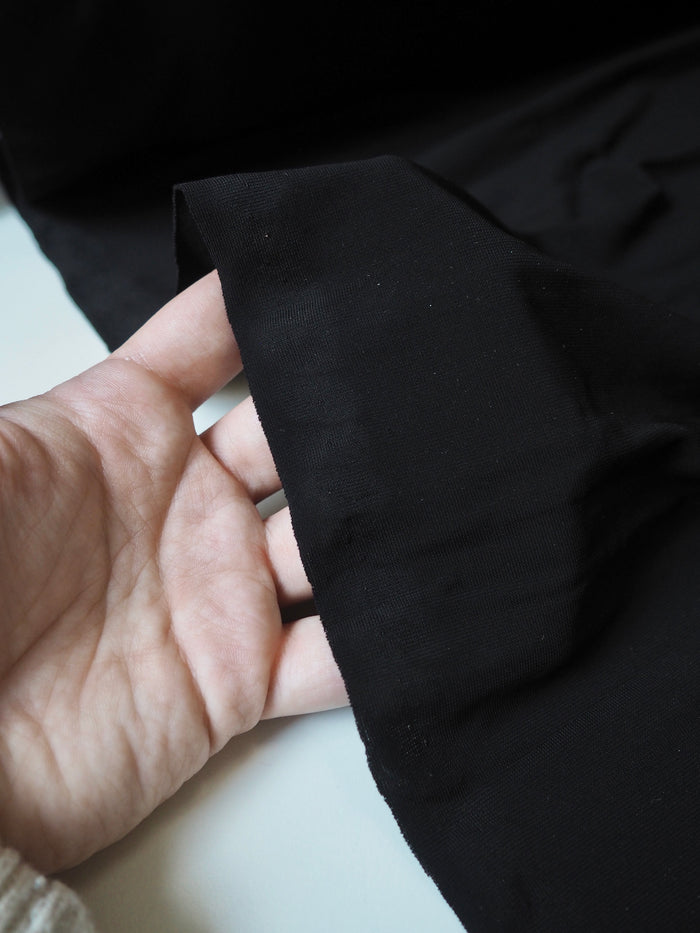 Black Lightweight Viscose Jersey