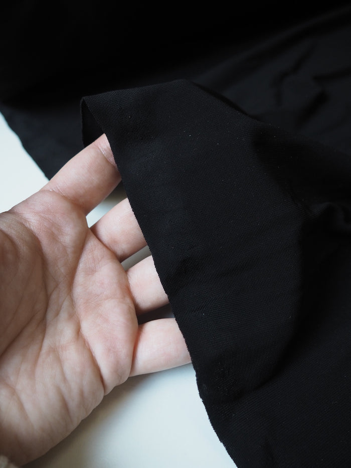 Black Lightweight Viscose Jersey