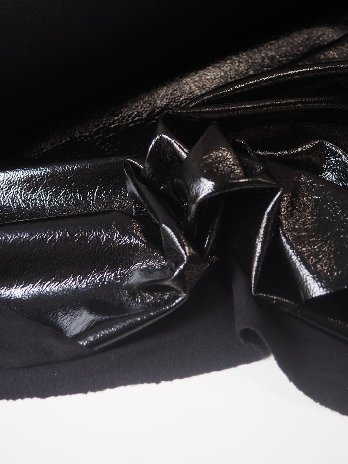 Black Patent Stretch Pleather
