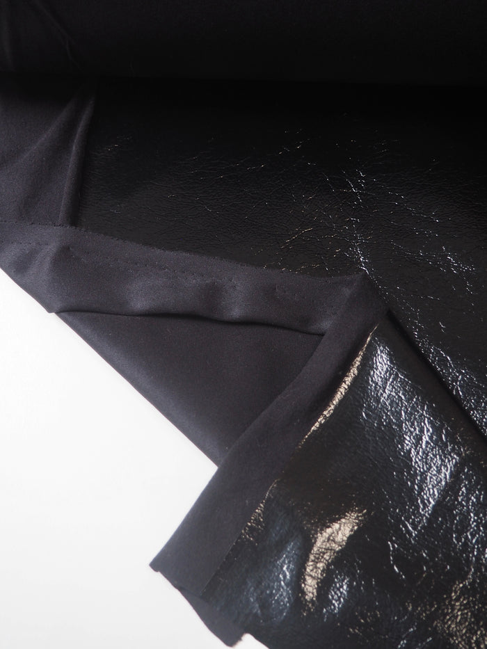 Black Patent Stretch Pleather