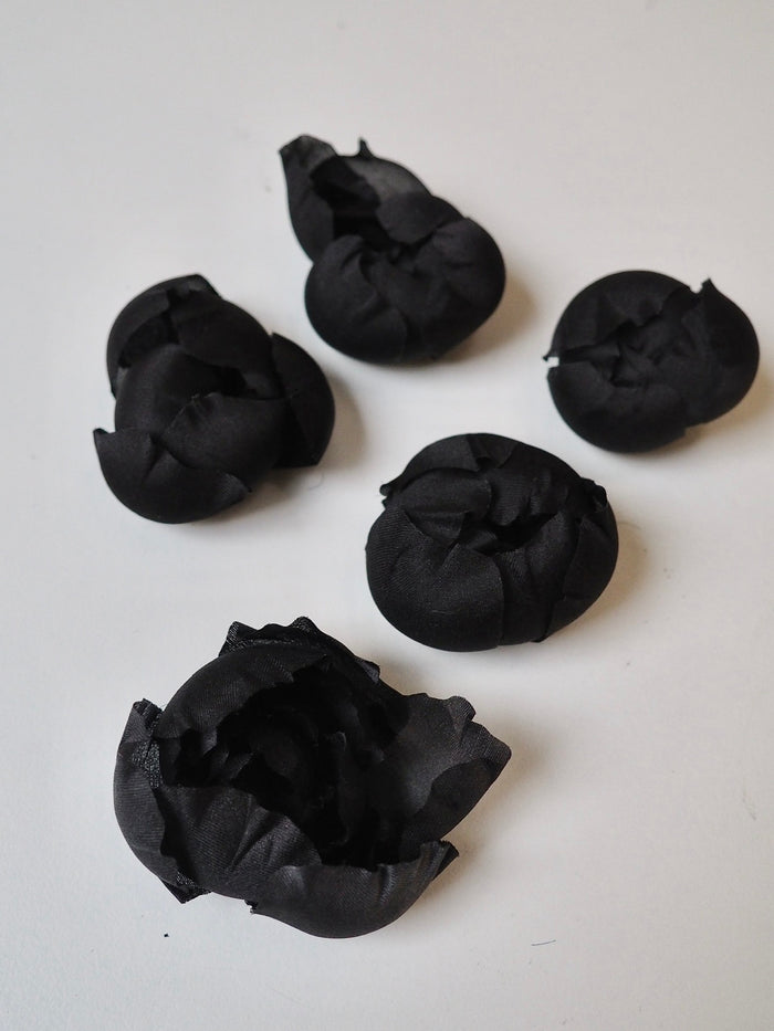 Black Peony Appliqué 50mm