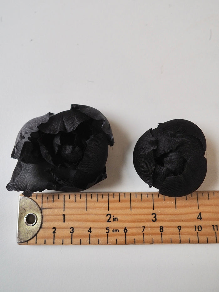 Black Peony Appliqué 50mm