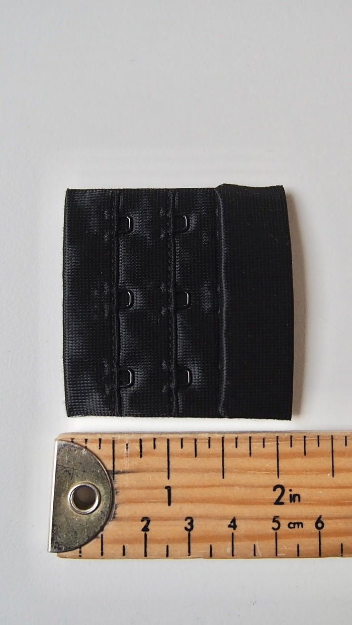 Black Plush Bra Clasp 3x3