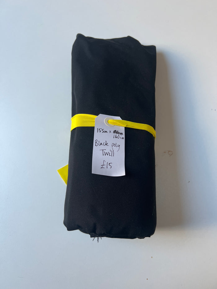 Black Poly Twill Remnant