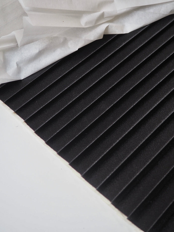Black Pre-Pleated Crepe-Backed Satin