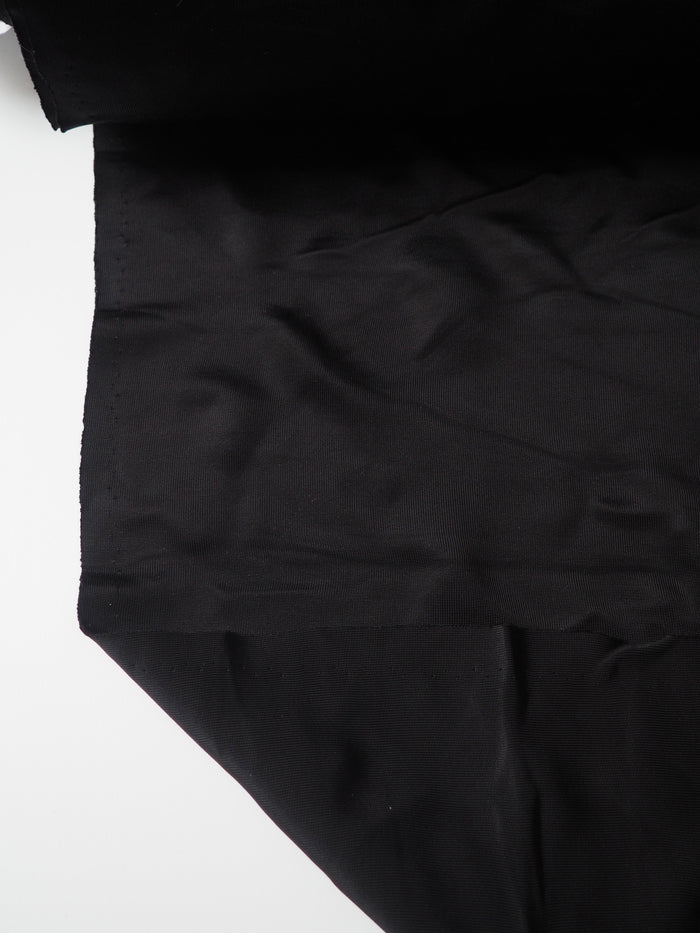 Black Satin Ponte Jersey