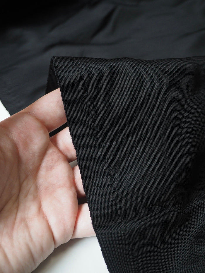 Black Satin Ponte Jersey