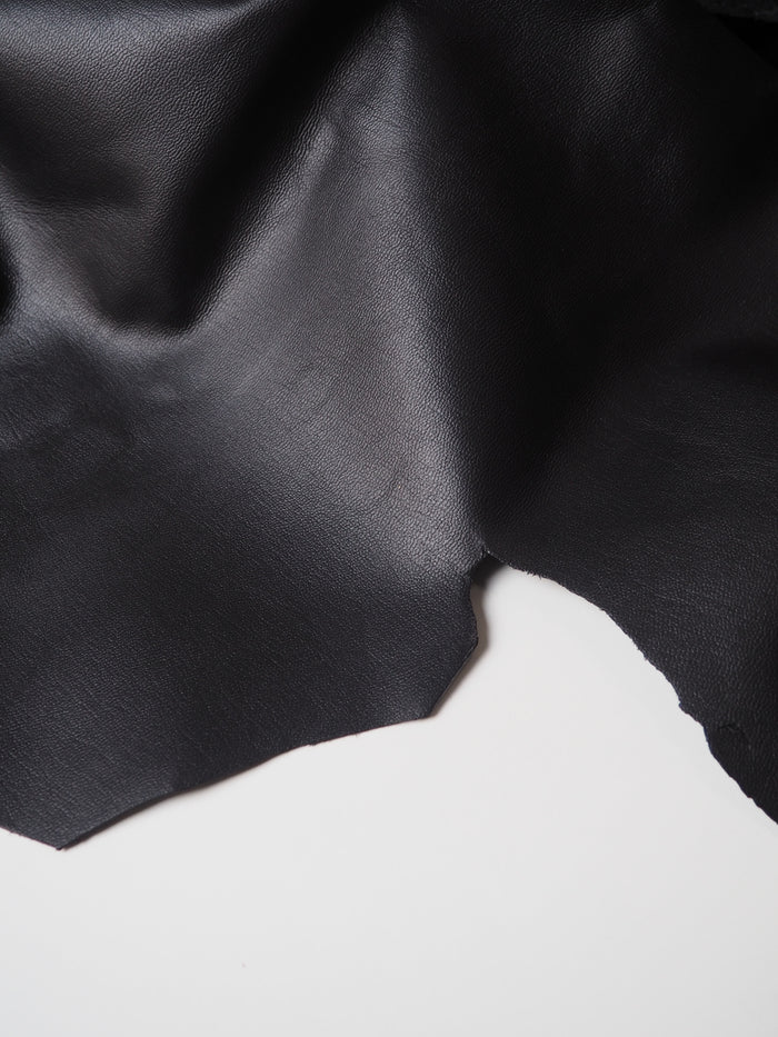 Black Smooth Structured Calfskin