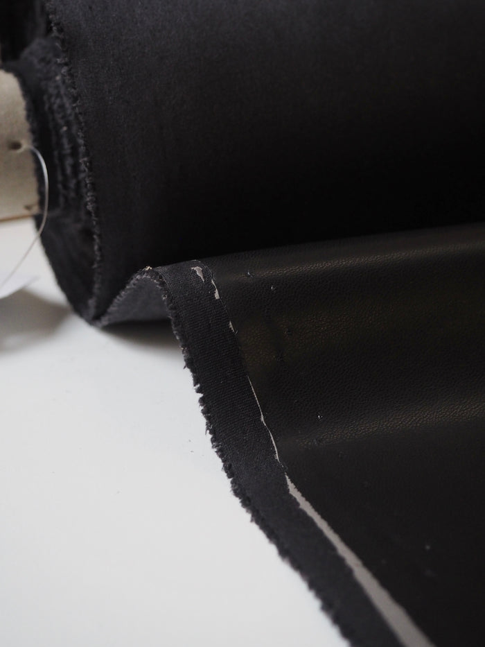 Black Stretch Heavy Pleather