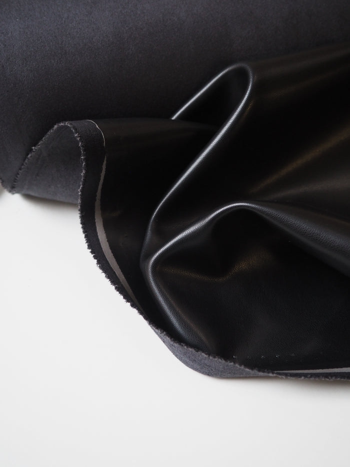 Black Stretch Heavy Pleather
