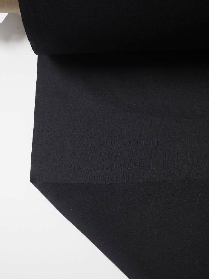 Black Stretch Nylon Twill