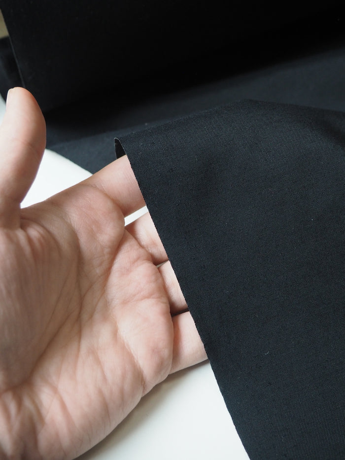 Black Stretch Nylon Twill