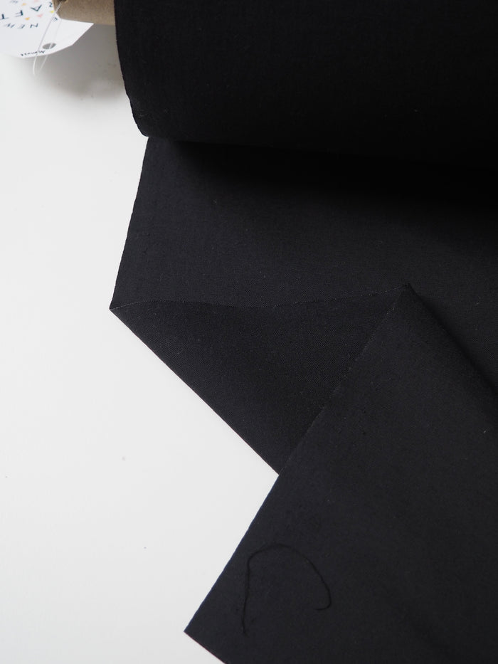 Black Stretch Nylon Twill