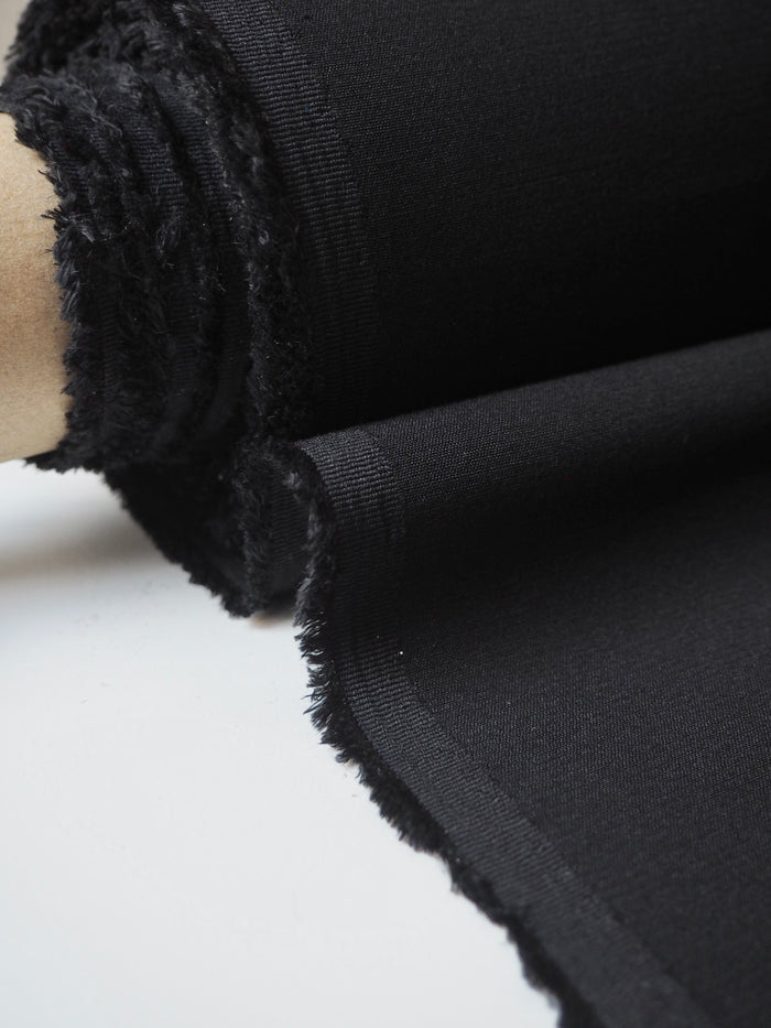 Black Viscose/Acetate Crepe