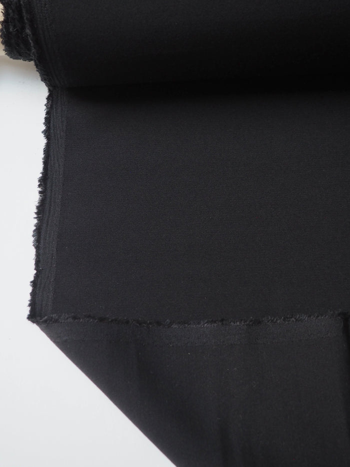 Black Viscose/Acetate Crepe