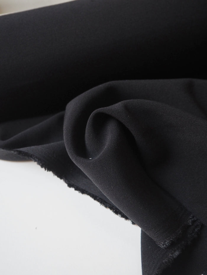Black Viscose/Acetate Crepe